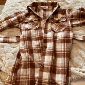 BB Dakota plaid shirt jacket shacket tie belt
